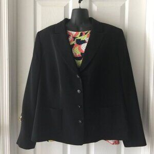 Womens Tahari Arthur S. Levine Plus Black Blazer Size 18W Made in Macau
